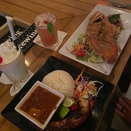 Catch of the day (red snapper) and octopus
