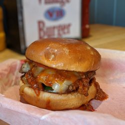 Village Burger-Dunwoody - House burger with chilli add-on.