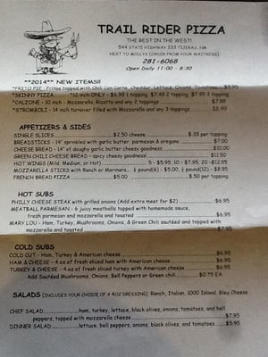 Menu photo 6 Trail Rider Cedar Crest, NM