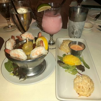 Hondo's - Shrimp cocktail and crab cakes with a Frozen mango and strawberry daiquiri - Steakhouses Near Me - Glen Allen, Virginia Hondo's - Shrimp cocktail and crab cakes with a Frozen mango and strawberry daiquiri - Steakhouses Near Me - Glen Allen, Virginia
