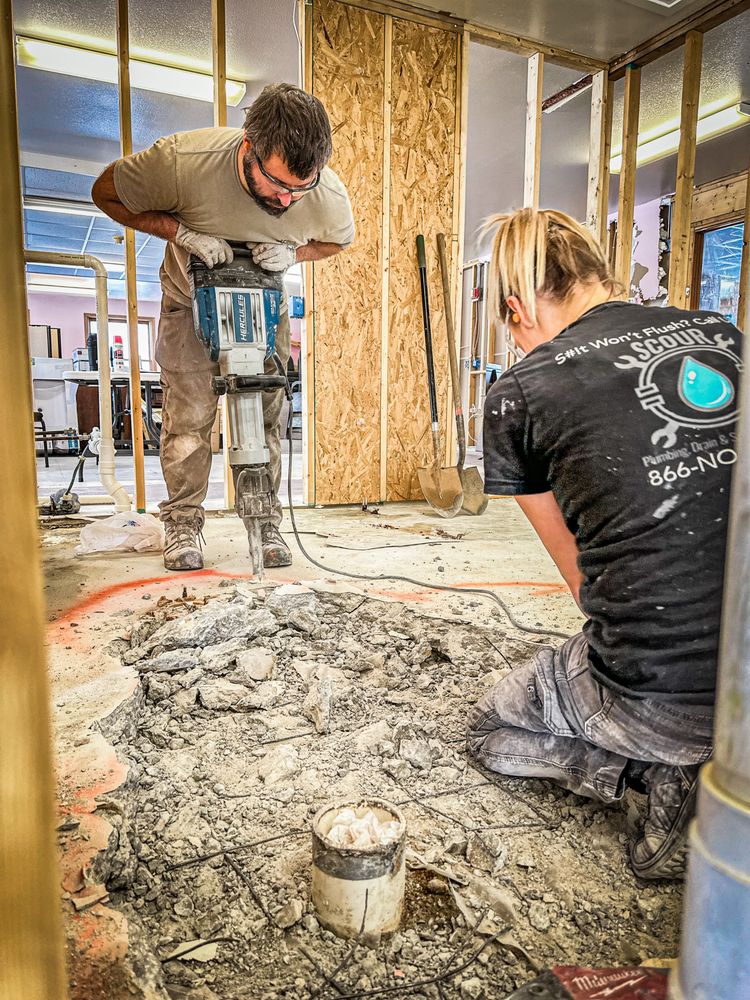 Slide of Scour Plumbing Drain and Sewer