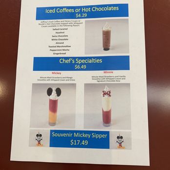 Chef Mickey's - Drink menu - American Near Me - Lake Buena Vista, Florida Chef Mickey's - Drink menu - American Near Me - Lake Buena Vista, Florida