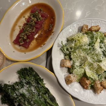 Gigi - Tuna Crudo, Broccolini, & Ceaser Salad - Italian Near Me - Boston, Massachusetts