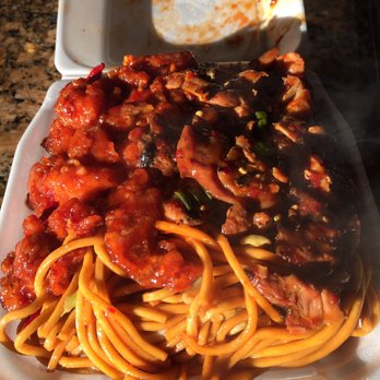 Kaowok Chinese Kitchen - All chowmein, spicy chicken and general taos chicken: $6.99--they serve so much food here! Good to share or save for later! - Chinese Near Me - Downey, California Kaowok Chinese Kitchen - All chowmein, spicy chicken and general taos chicken: $6.99--they serve so much food here! Good to share or save for later! - Chinese Near Me - Downey, California