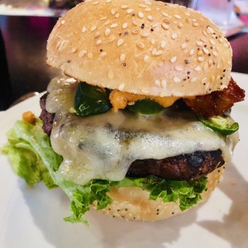 Turtle Jack's - Hell-of-a-Burger... zoomed in to show texture - Canadian (New) Near Me - Brampton, Ontario