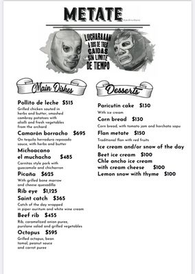 Menu photo 4 Metate Cabo San Lucas, BCS