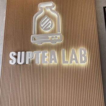 Suptea Lab - a sign for suptea lab - Bubble Tea Near Me - Oakland, California