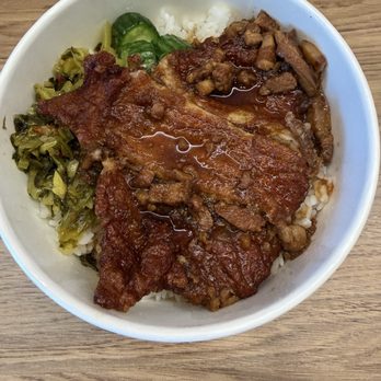 Bafang Dumpling - Pork Chop with Braised Pork Belly Rice - Bubble Tea Near Me - Arcadia, California