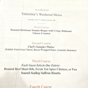 Ferah Tex Med Kitchen - Valentines menu - Mediterranean Near Me - Southlake, Texas