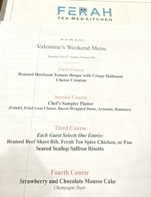 Menu photo 3 Ferah Tex Med Kitchen Southlake, TX
