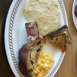 Waffle House - Cheesy eggs and grits with raisin toast