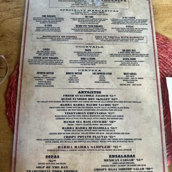 Barra Barra - Menu as of Aug 2025 - Mexican Near Me - San Diego, California Barra Barra - Menu as of Aug 2025 - Mexican Near Me - San Diego, California