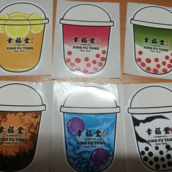 Xing Fu Tang - Stickers from red pockets that the owner gave out to customers - Bubble Tea Near Me - Flushing, New York Xing Fu Tang - Stickers from red pockets that the owner gave out to customers - Bubble Tea Near Me - Flushing, New York
