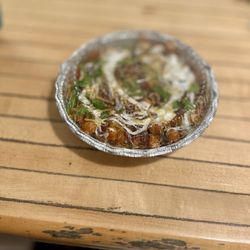 Mountain Food Restaurant And Bar - Samosa chaat in take out packaging!