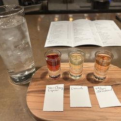 Yahara Bay Distillers - Flights  Sour cherry liqueur  Limoncillo  3rd gear old fashion