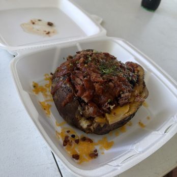 Nic's BBQ Pit Stop - Loaded potatoes ! Yum - Barbeque Near Me - Conroe, Texas Nic's BBQ Pit Stop - Loaded potatoes ! Yum - Barbeque Near Me - Conroe, Texas