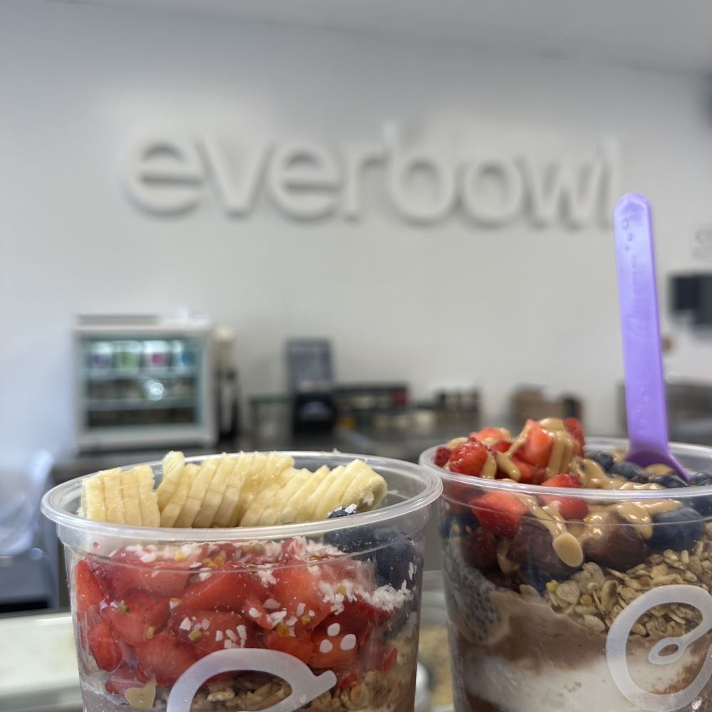 Everbowl - Yummy chia cocoa moo bowl! Fruit! Bee pollen! Dates... &&& purple spoon - Acai Bowls Near Me - Raleigh, North Carolina Everbowl - Yummy chia cocoa moo bowl! Fruit! Bee pollen! Dates... &&& purple spoon - Acai Bowls Near Me - Raleigh, North Carolina