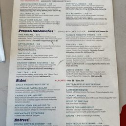 Lunch menu Lunch menu
