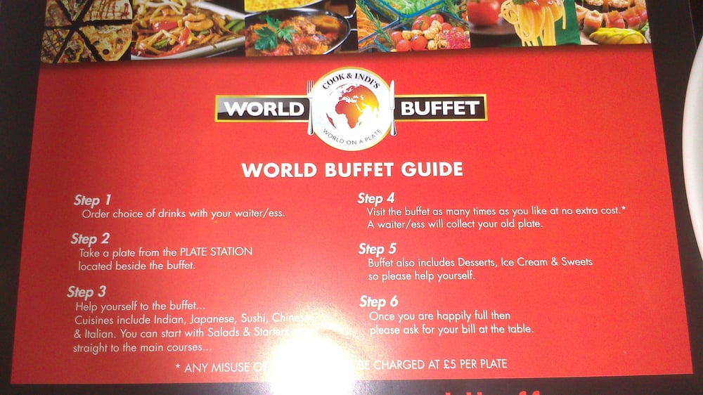 COOK & INDI’S WORLD BUFFET Updated March 2024 37 Campbell Street