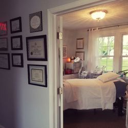 Penelope Skin Care Spa - The mood is set.. The infusion of Lavender and lemon essential oils fill the air.. here's a sneak peak inside the esthetics room..
