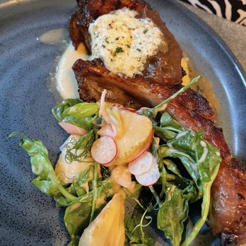 Workshop Kitchen & Bar - 10-Oz Wood-Grilled Pork Chop - New American Near Me - Palm Springs, California Workshop Kitchen & Bar - 10-Oz Wood-Grilled Pork Chop - New American Near Me - Palm Springs, California