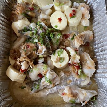 HL Peninsula Restaurant - Steamed fish with pickled veggies over tofu - Dim Sum Near Me - Milpitas, California