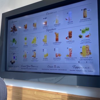 Teaspoon - Menu of drinks they offer. There's also a build your own menu. - Bubble Tea Near Me - Birmingham, Alabama
