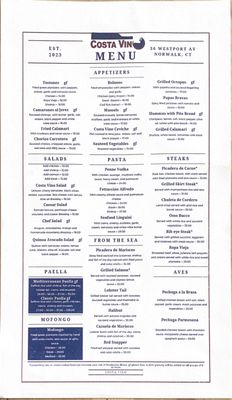 Menu photo 6 Costa Vino Wine Bar Restaurant Norwalk, CT Menu photo 6 Costa Vino Wine Bar Restaurant Norwalk, CT