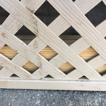 Lowe's Home Improvement - Lattice damaged on delivery by XPO Logistics installed anyway by Felcor Construction. - Hardware Stores Near Me - Seekonk, Massachusetts