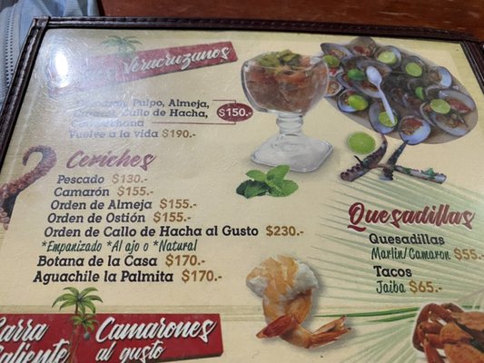 Menu photo 8 Mariscos La Palmita Cabo San Lucas, BCS Menu photo 8 Mariscos La Palmita Cabo San Lucas, BCS