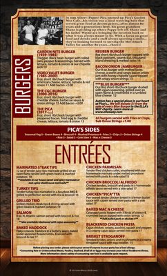 Menu photo 6 Pica's Pub and Grill Methuen, MA