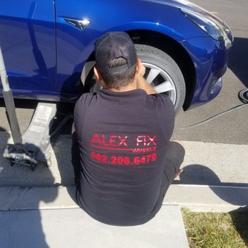 Alex Fix Wheels - Alex preparing his canvas for his masterpiece - Wheel & Rim Repair Near Me - Downey, California
