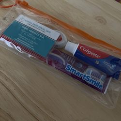 Cute little welcome pouch with the essentials!