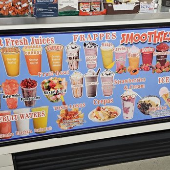 Alan's Jugos - a display of drinks - Fast Food Near Me - Los Angeles, California Alan's Jugos - a display of drinks - Fast Food Near Me - Los Angeles, California
