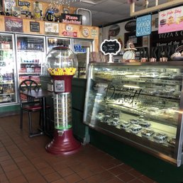 the interior of a deli shop