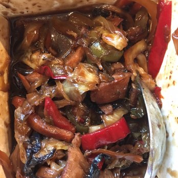 Hong Kong Restaurant - This is chicken satay. Not what we expected but there is a chicken there with a bland brown sauce. - Chinese Near Me - Arlington Heights, Illinois