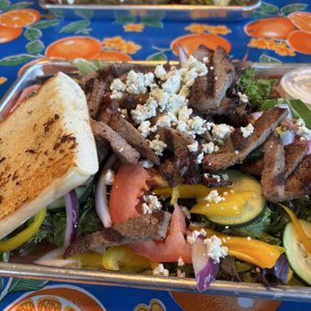 The Barbeque Pit - Santa Maria Trip-tip full salad - Barbeque Near Me - San Jose, California