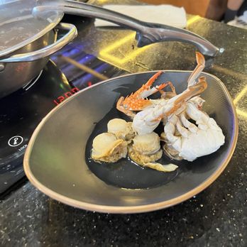 Mura - Hot pot, crab and scallops for menu B - Sushi Bars Near Me - Las Vegas, Nevada Mura - Hot pot, crab and scallops for menu B - Sushi Bars Near Me - Las Vegas, Nevada