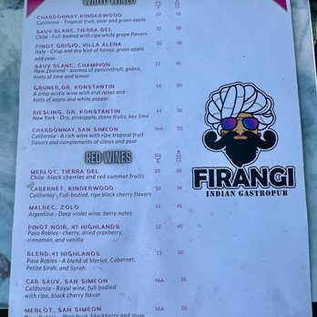 Firangi - Drink Menu as of July 2025 - Indian Near Me - Escondido, California Firangi - Drink Menu as of July 2025 - Indian Near Me - Escondido, California