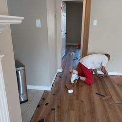 ET'S Flooring Service - 1200 sf ft of vinyl plank installation.  2 men 2 days with furniture..