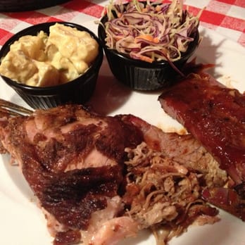 Smokehouse BBQ - The undercooked potato salad, bitter coleslaw but flavourful meats - Barbeque Near Me - Edmonton, Alberta