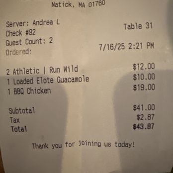 Night Shift Kitchen and Tap  - Bill - Beer Bar Near Me - Natick, Massachusetts