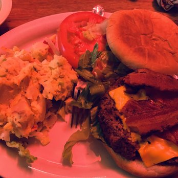 Texas Chili Parlor - Cheeseburger and potato salad - American Near Me - Austin, Texas