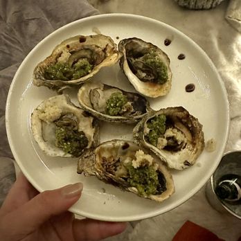 Canyons and Chefs - Expertly grilled oysters as part of our engagement dinner - Personal Chefs Near Me - Fort Collins, Colorado Canyons and Chefs - Expertly grilled oysters as part of our engagement dinner - Personal Chefs Near Me - Fort Collins, Colorado