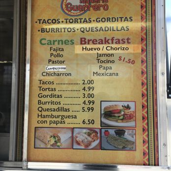 Taqueria Gerrero - Part 2 of the menu - Food Trucks Near Me - Houston, Texas Taqueria Gerrero - Part 2 of the menu - Food Trucks Near Me - Houston, Texas