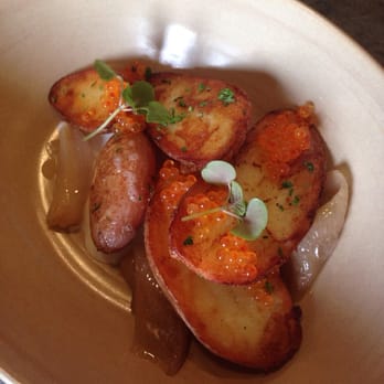 The Table - Fingerling potatoes with trout roe. Small for the price but it tasted worth it. - New American Near Me - San Jose, California