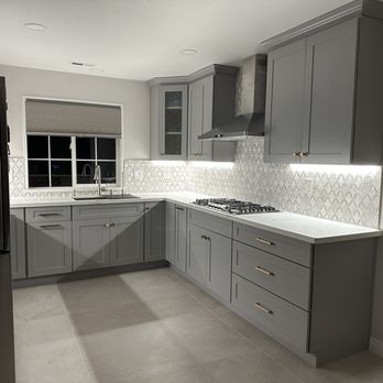 Ahura Construction - Kitchen at night with only under cabinet lighting - General Contractors Near Me - Campbell, California