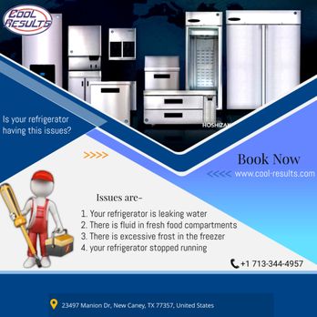 Cool Results - You got a cooler, or a freezer, or a refrigerator, or an ice machine- cool results will rensure coolest results for your cooling equipments! - Appliances & Repair Near Me - Houston, Texas Cool Results - You got a cooler, or a freezer, or a refrigerator, or an ice machine- cool results will rensure coolest results for your cooling equipments! - Appliances & Repair Near Me - Houston, Texas