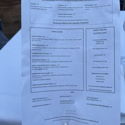 Menu (as of May 2025)