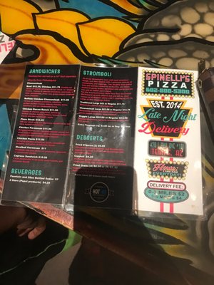 Menu photo 2 Spinelli's Pizza Tempe, AZ